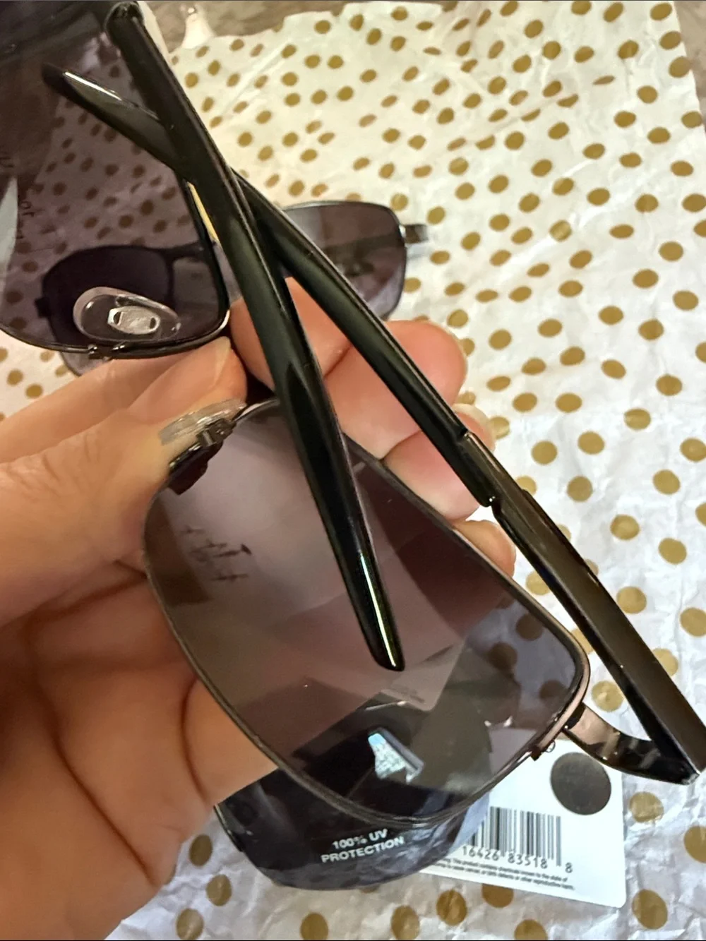 Sears Men's Sunglasses Black Frames with Dark Smoke Lenses